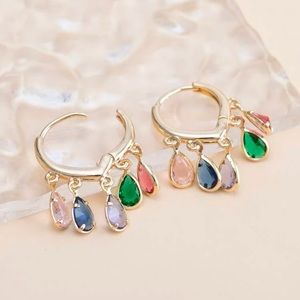 Beautiful Cubic Zirconia Water Drop Earrings